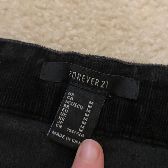 Forever 21 Black Corduroy Flare Pants - Picture 3 of 4